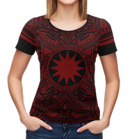 Nauru All T Shirt Nauru Coat Of Arms Polynesian Red Black - Polynesian Pride