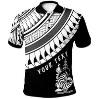 New Caledonia Custom Polo Shirt Ginger Lei Pattern White Unisex White - Polynesian Pride
