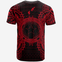 Northern Mariana Islands All T Shirt Northern Mariana Islands Seal Map Polynesian Tattoo Red - Polynesian Pride