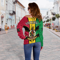 Vanuatu 1980 Off Shoulder Sweater Vanuatuan Independence Day LT13 - Polynesian Pride