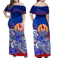 Tahiti Matching Dress and Hawaiian Shirt Polynesian Flower Tribal LT9 - Polynesian Pride