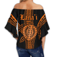 Lanai Island Polynesian Off Shoulder Waist Wrap Top - Comely Style - AH - Polynesian Pride
