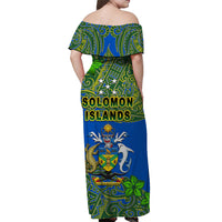 Solomon Islands Off Shoulder Long Dress Unique Vibes - Original LT8 - Polynesian Pride