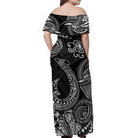 Hawaii Fish Hook Polynesian Matching Dress and Hawaiian Shirt Matching Couples Outfit Unique Style Black LT8 - Polynesian Pride