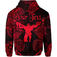 Custom Ophiuchus Zodiac Polynesian Hoodie Unique Style Red LT8 - Polynesian Pride
