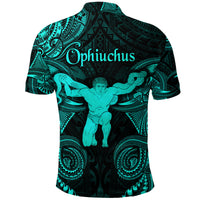 Ophiuchus Zodiac Polynesian Polo Shirt Unique Style Turquoise LT8 - Polynesian Pride