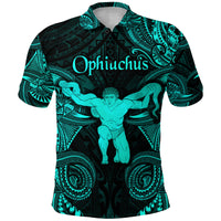 Ophiuchus Zodiac Polynesian Polo Shirt Unique Style Turquoise LT8 - Polynesian Pride