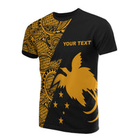 Papua New Guinea Custom T Shirt Polynesian Pattern Gold Style Unisex Gold - Polynesian Pride
