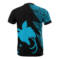 Papua New Guinea Custom T Shirt Polynesian Pattern Neon Style - Polynesian Pride
