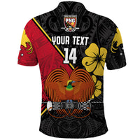 (Custom Text and Number) The Kumuls PNG Polo Shirt Papua New Guinea Polynesian Dynamic Style Black LT14 - Polynesian Pride