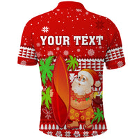 Custom Mele Kalikimaka Polo Shirt Santa Claus Hawaii Christmas LT13 - Polynesian Pride