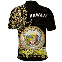 Hawaiian Polynesian Polo Shirt Gold Seal of Hawaii LT13 - Polynesian Pride