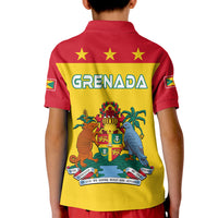 Grenada Polo Shirt KID Power Grenada Mix Coat of Arms LT13 - Polynesian Pride