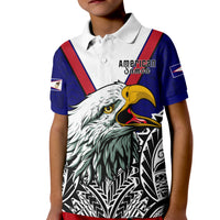 Custom American Samoa Polo Shirt Bald Eagle Mix Polynesian LT13 - Polynesian Pride