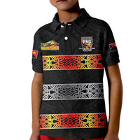 The Hunters PNG Polo Shirt KID Papua New Guinea Hunters Rugby LT13 Unisex Black - Polynesian Pride