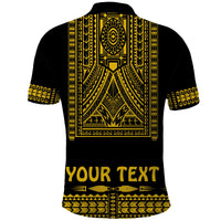 Custom Polynesian Polo Shirt Dashiki With Polynesian Tattoo Royal Golden Version LT14 - Polynesian Pride