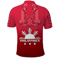 Philippines Polo Shirt Sun Filipino Red Barong LT13 - Polynesian Pride