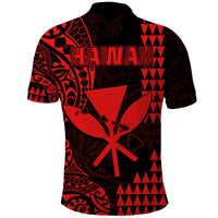 Hawaii Day Kakau Polo Shirt Proud To Be Hawaiian Red King Kamehameha and Kanaka Maoli LT13 - Polynesian Pride