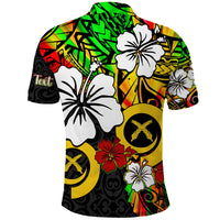 Custom Vanuatu Polo Shirt Polynesia Tie Dye Hibiscus Flowers LT13 - Polynesian Pride