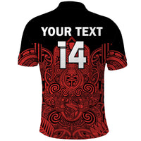 (Custom Text and Number) New Zealand Tiki Rugby Polo Shirt NZ Maori Koru Pattern Ver.03 LT14 - Polynesian Pride