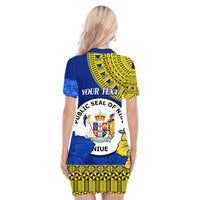 (Custom Personalised) Niue Hiapo Polo Dress Rock of Polynesia Tapa Niuean Crab Happy Day LT13 - Polynesian Pride