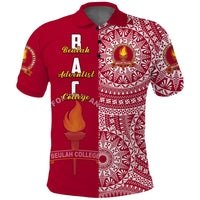 Custom Beulah Tonga College Polo Shirt Tongan Ngatu Pattern LT14 - Polynesian Pride