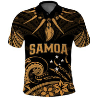 Custom Samoa Tatau Polo Shirt Gold Polynesian Ula Nifo LT13 Gold - Polynesian Pride
