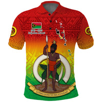 Vanuatu Independence Day Polo Shirt 42nd Anniversary Yumi Yumi Yumi LT13 Red - Polynesian Pride