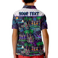 Custom Hawaii Skeleton Dancing Polo Shirt Halloween Hawaiian Turtle LT13 - Polynesian Pride