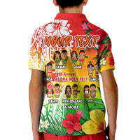 (Custom Personalised) Aloha Poly Fest Polo Shirt KID Polynesian Pattern With Tropical Flowers LT14 - Polynesian Pride
