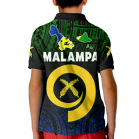 Malampa Province Polo Shirt Native Canoe Mix Vanuatu Pig Tusk Black Version LT14 - Polynesian Pride
