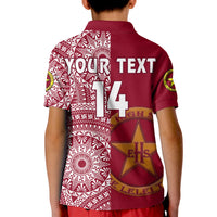 (Custom Text And Number) Tonga Eua High School Polo Shirt KID Class Of Year Tongan Ngatu Pattern LT14 - Polynesian Pride
