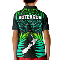 New Zealand Polo Shirt Aotearoa Fern Hei Tiki Green Style LT13 - Polynesian Pride