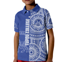 (Custom Personalised) Tupou Tonga College Polo Shirt KID Tongan Ngatu Pattern LT14 - Polynesian Pride
