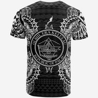Palau All T Shirt Palau Seal Map Polynesian Tattoo White Black - Polynesian Pride