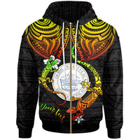 Palau Custom Zip up Hoodie Lizard Good Chest Unisex Reggae - Polynesian Pride