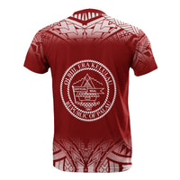 Palau All Over T Shirt Fog Red - Polynesian Pride