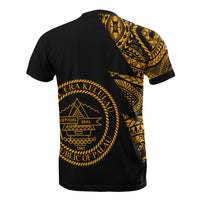 Palau T Shirt Micronesian Pattern Gold Flash Style - Polynesian Pride