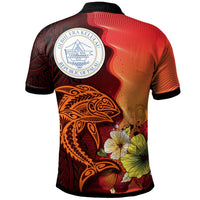 Palau Custom Polo Shirt Tribal Tuna Fish - Polynesian Pride