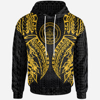 Palau Hoodie Polynesian Lion Head Gold Style Unisex Gold - Polynesian Pride