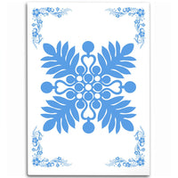 Hawaiian Quilt Maui Plant And Hibiscus Pattern Area Rug - Pastel White - AH Pastel - Polynesian Pride