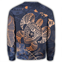 Personalized - Hawaii Polynesian Aloha Po Turtle Hibiscus Tropical Sweatshirt - Special Edition - AH - Polynesian Pride