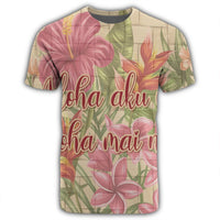 Hawaii Tropical Hibiscus Plumeria T Shirt - Polynesian Pride