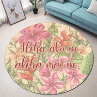 Hawaii Tropical Hibiscus Plumeria Round Carpet - AH - Polynesian Pride