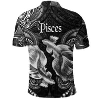 Pisces Zodiac Polynesian Polo Shirt Unique Style Black LT8 - Polynesian Pride