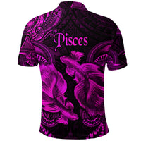 Pisces Zodiac Polynesian Polo Shirt Unique Style Pink LT8 - Polynesian Pride