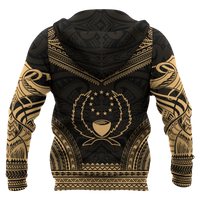 Pohnpei Polynesian Chief Hoodie Gold Version - Polynesian Pride