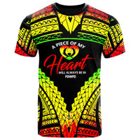 Pohnpei T Shirt A Pice Of My Heart Reggae Unisex Reggae - Polynesian Pride
