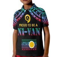 Vanuatu Proud To Be A Ni-Van - Polynesian Pattern Polo Shirt KID - Shefa Province LT7 Kid Black - Polynesian Pride
