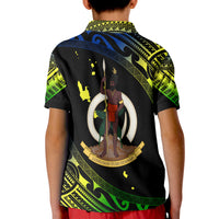 Vanuatu Proud To Be A Ni-Van - Polynesian Pattern Polo Shirt KID - Malampa Province LT7 - Polynesian Pride